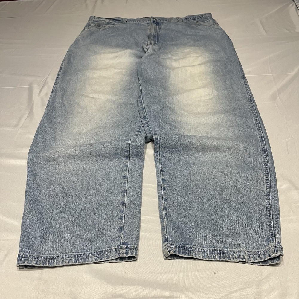 Vintage Evolution Jeans Mens 42x32 Blue Faded Baggy Wide Leg Skater Y2K